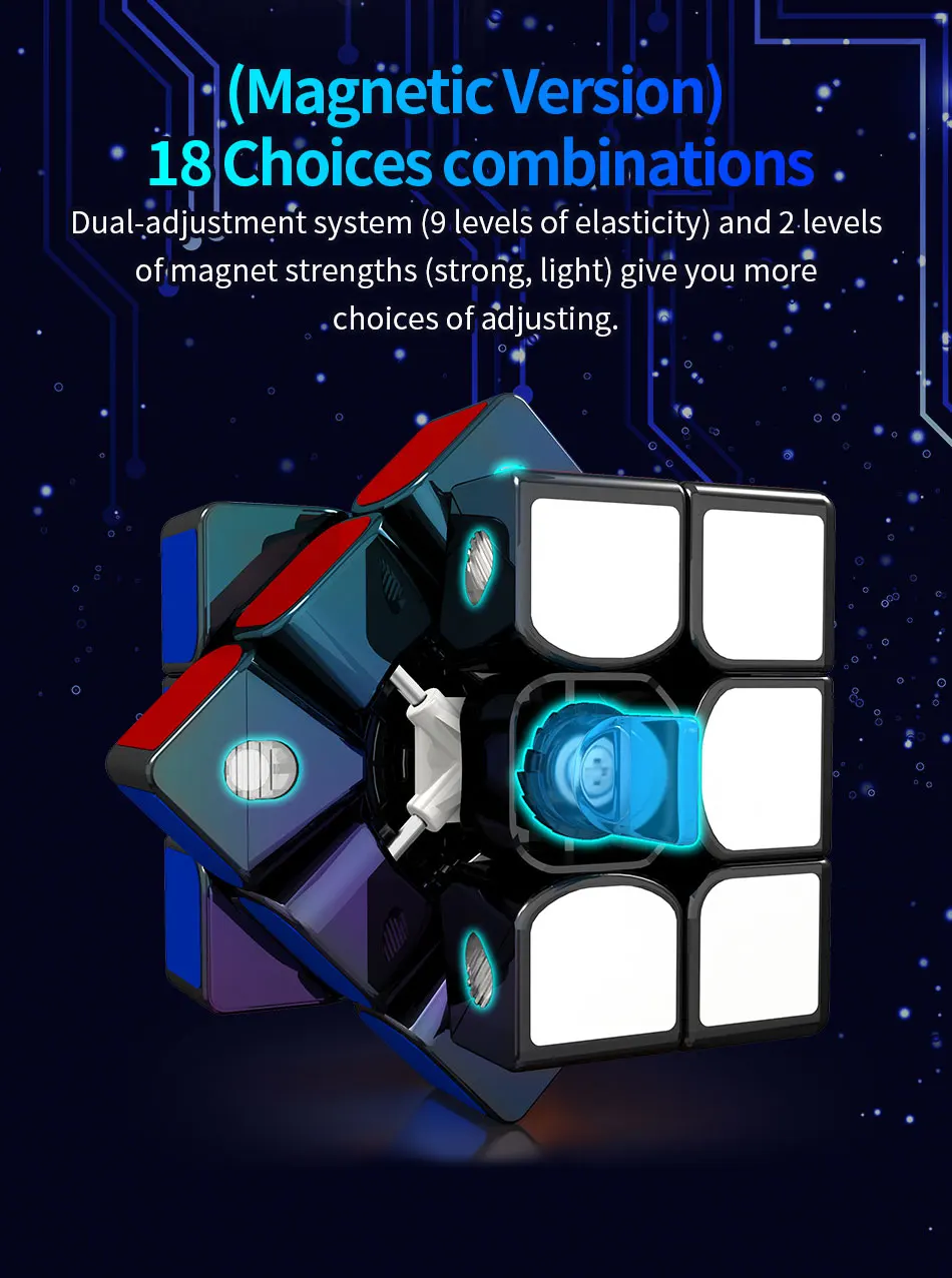 MoYu GuoGuan YueXiao EDM 3x3 YueXiao E магнитный кубик головоломка Профессиональный MoYu 3x3 магниты кубики для превышения скорости