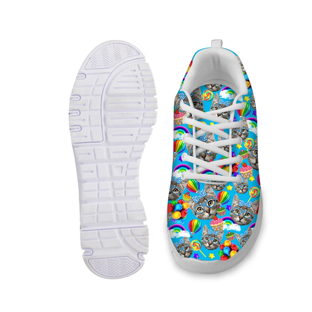 WHEREISART/Женская обувь с принтами животных и кошек летние дышащие кроссовки женская