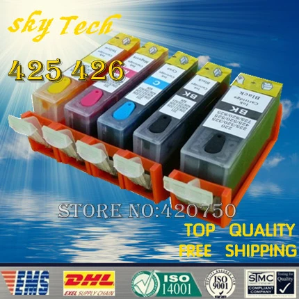 5PK полный картридж многоразового использования для PGI425 CLI426 подходит canon IP4840 IP4940