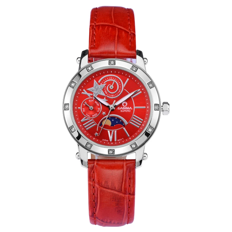 Модный бренд часы Для женщин Повседневное кристалл алмаза многофункциональный