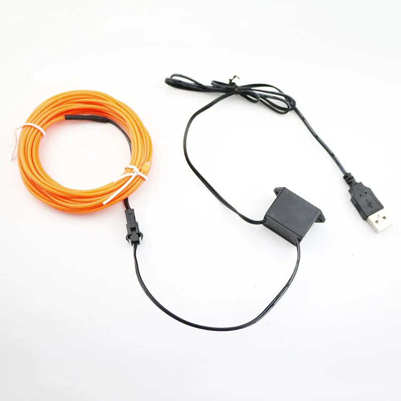 El провод инвертор силовой трансформатор для светильник мини 5 в USB 1-5 м 1 м 3 м 185 мм el провод кабель неоновый светящийся инвертор украшения фестиваля