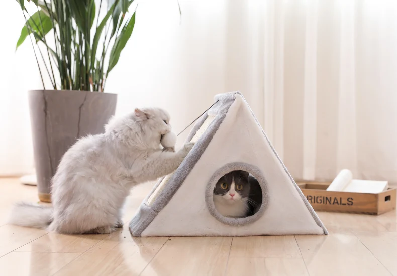 Hoopet кошка кровать Крытый питомники дом для кошек котенок игрушка палатка скретч доска Забавный игровой дом Уютная пещера