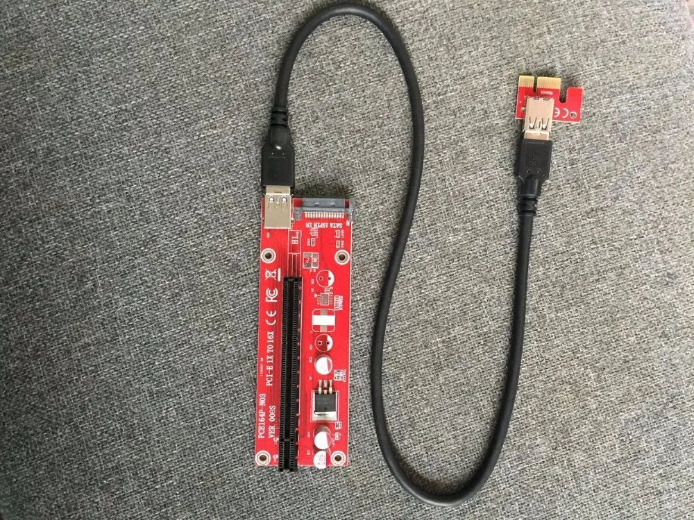 10 компл./лот VER 008S PCIe 1x до 16x SATA Type PCI Express Райзер карта e Удлинительный адаптер|pcie 1x|pcie to 16xset |
