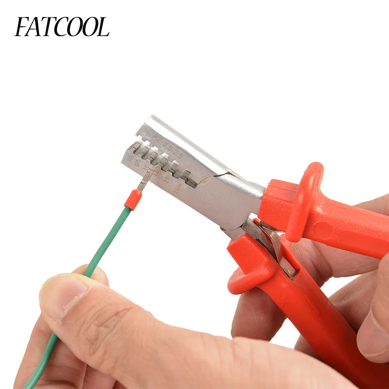 FATCOOL 1 шт. миниатюрные щипцы для обжима плоскогубцы кабеля Концевые муфты от 0 5 2