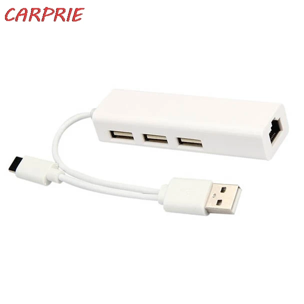 CARPRIE Тип C + USB 2 0 3 1 несколько портов концентратор с сеткой Ethernet LAN адаптер для ПК
