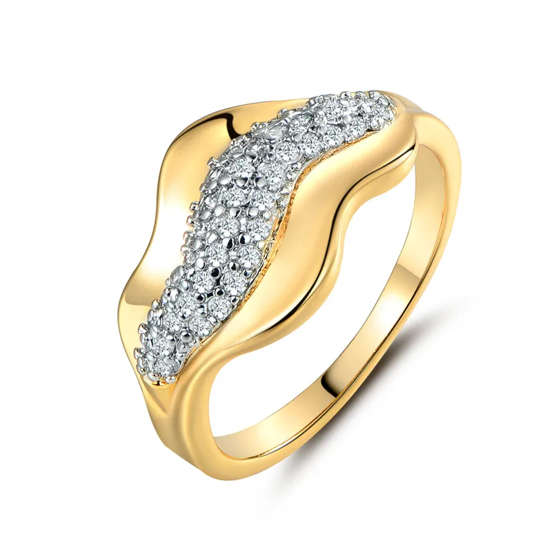 Кольцо будонг Infinity женское Винтажное кольцо золотого цвета с фианитом в подарок