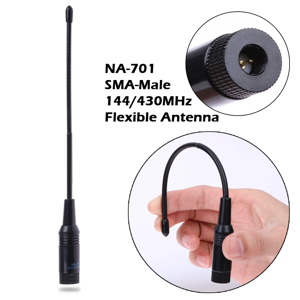 Двухдиапазонная Гибкая радиоантенна 144/430 МГц для Vertex Kenwood Baofeng UV 3R|radio antenna 1| |