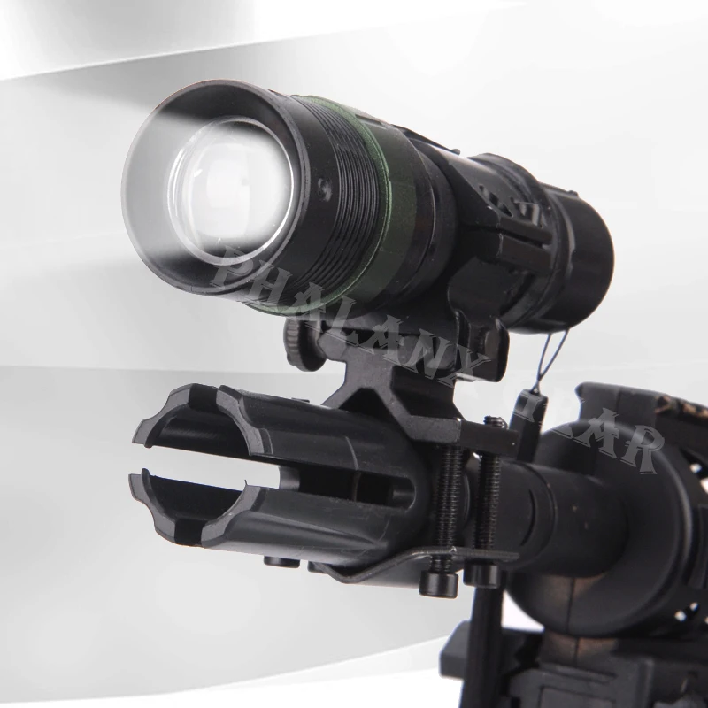 Охотничий Тактический фонарик с регулируемым Q5 компактным зумом CREE светодиодный