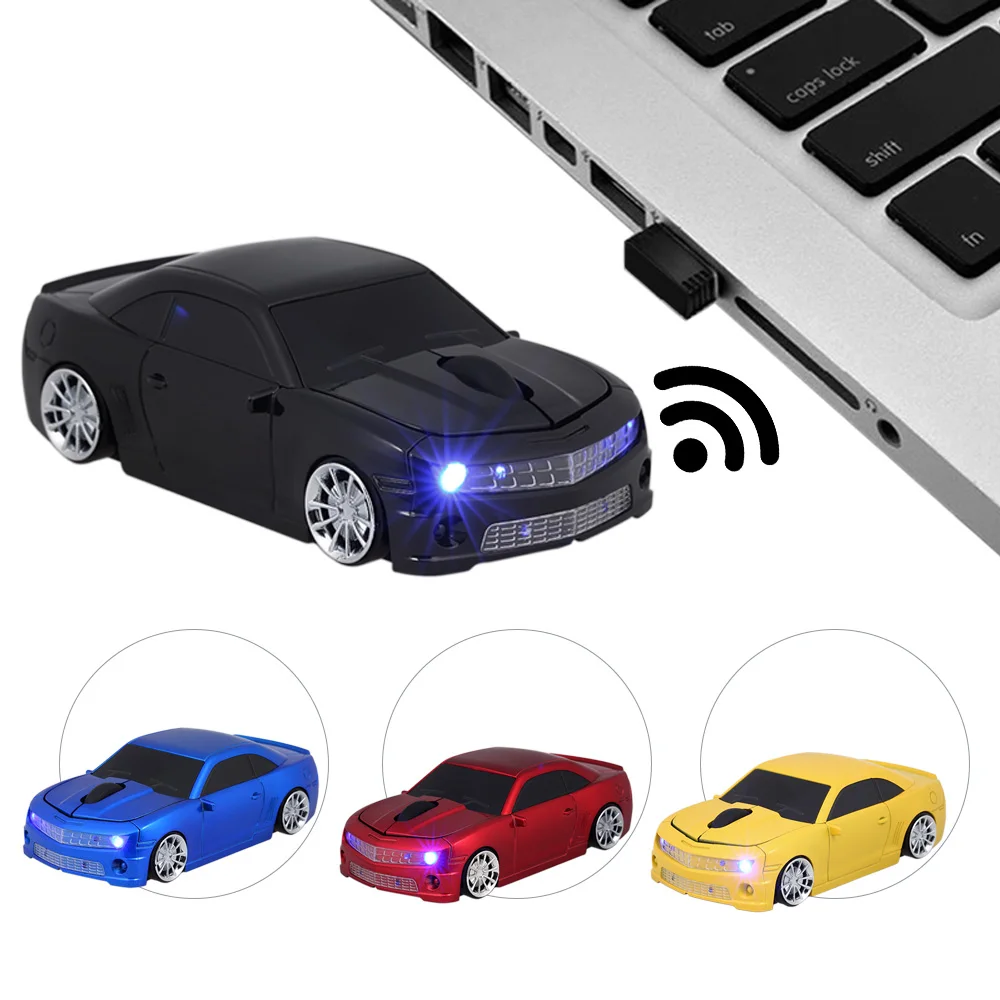 KuWFi 2 4G беспроводной USB компьютерная мышь Автомобильная в форме автомобиля 1000DPI со
