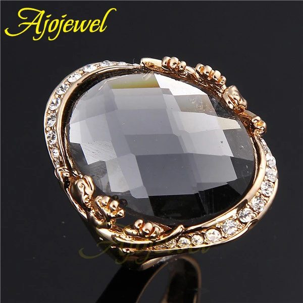 Ajojewel роскошное кольцо с одним большим кристаллом животное геккон кольца для