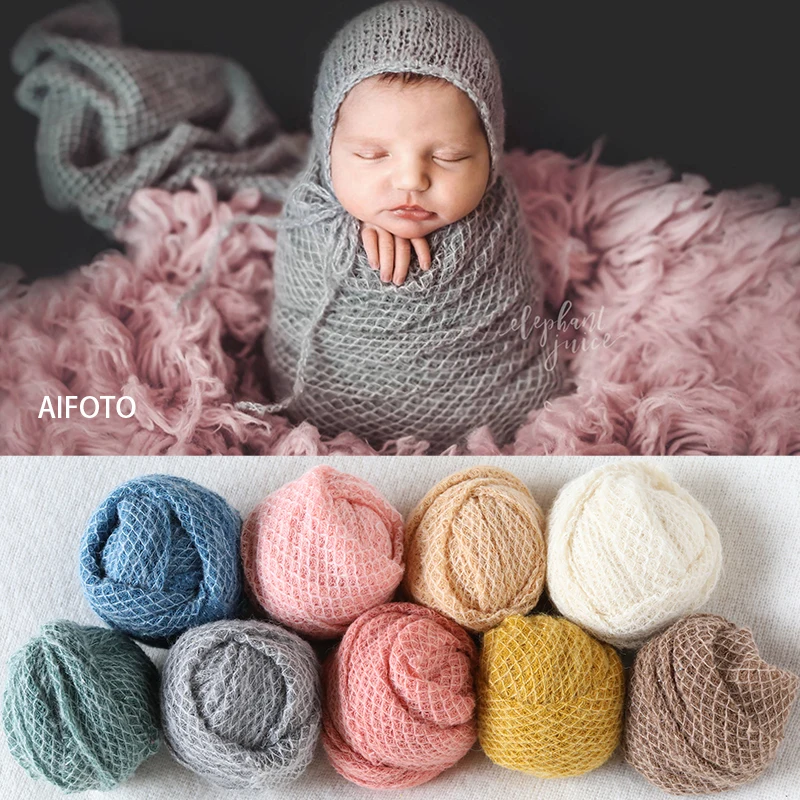 aliexpress.com - 2021 New 40,100, 150x165cm Newborn Photography Props For Background Baby Photo Stretch Lattice Wraps Cocoon Backdrops Flokati