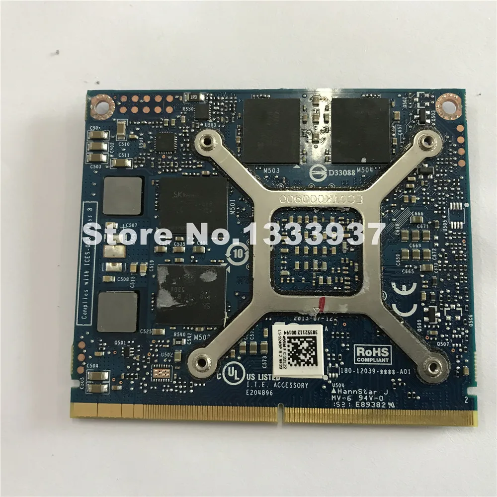 Для hp EliteBook 8570W 8770W& 8560W DC ZBOOK 15 ZBOOK 17 K2100 K2100M 2GB N15P-Q3-A1 DDR5 VGA Видеокарта