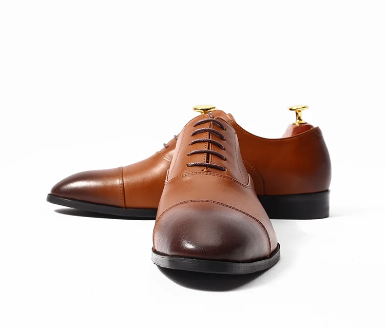 Классические итальянские деловые кожаные туфли для мужчин винтажные дерби на