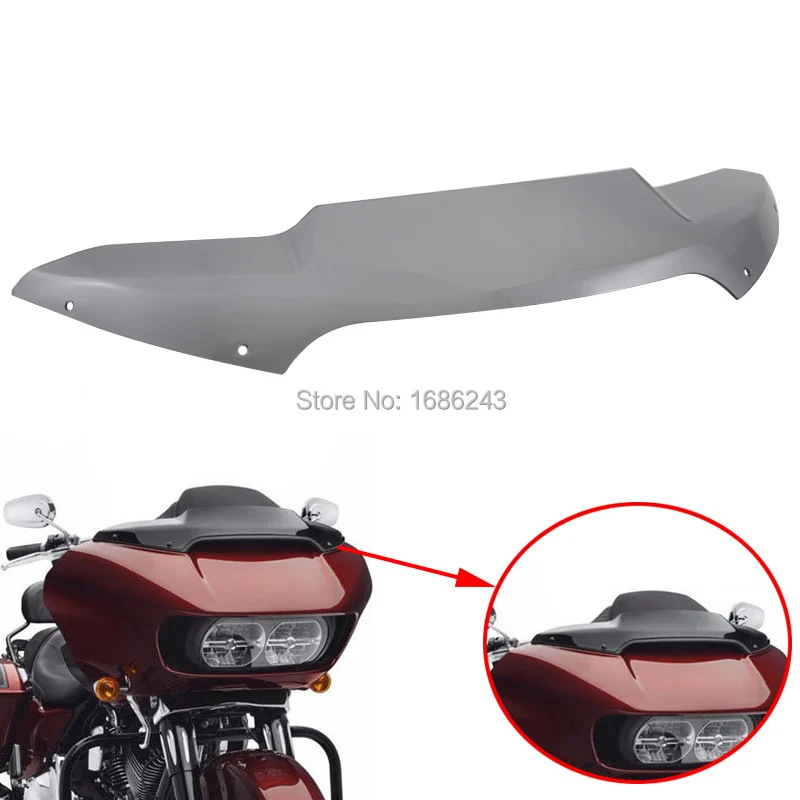 Дым мотоцикл лобовое стекло Ветер Дефлектор посадка лобового стекла для Harley Road