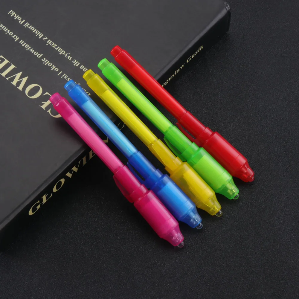 1 шт. Pro фиолетовый 2 в УФ-черный светильник невидимые чернила ручка комбо