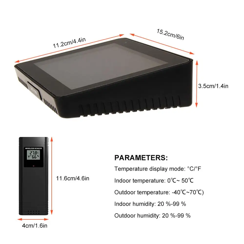 Wi Fi беспроводная метеостанция для помещений и улицы измеритель температуры
