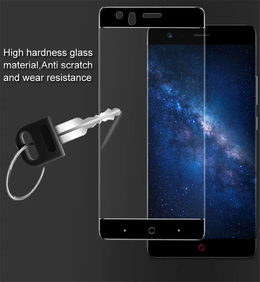 Imak Оригинальное полное покрытие закаленное стекло для ZTE Nubia Z17 5 &quotпремиум-класса
