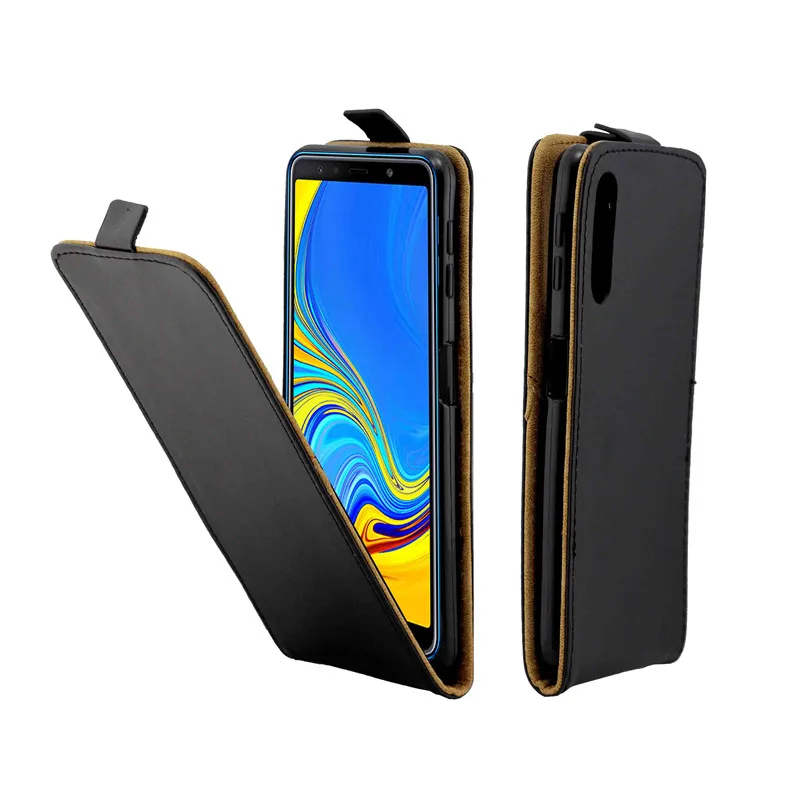 Деловой кожаный чехол для Samsung Galaxy A7 2018 A750 чехлы вертикальный откидной Чехол с