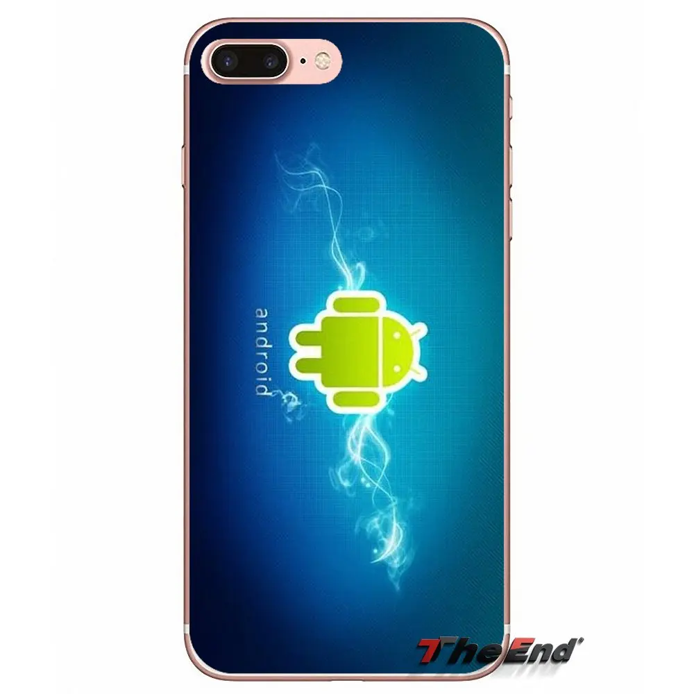 Для iPhone X 4 4S 5 5S 5C SE 6 6S 7 8 Plus Samsung Galaxy J1 J3 J5 J7 A3 A5 2016 2017 зеленый андроид робот логотип