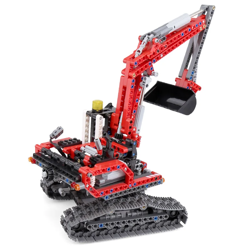20025 Technic красный инженерный экскаватор Набор строительных блоков Кирпичи совместимы с 8294 Обучающие игрушки подарок для мальчиков