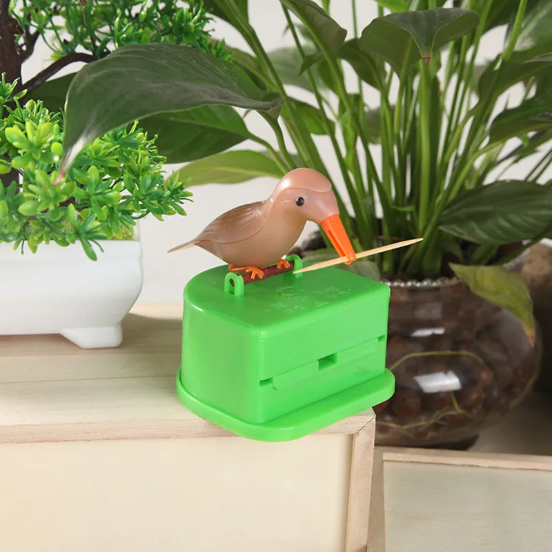 Pink bird 1 шт. милый Колибри Диспенсер Для Зубочисток кляп подарок чистка зубов высокое качество материал Автоматическая птица зубочистка коробка GPD8866 - Цвет: Pink bird