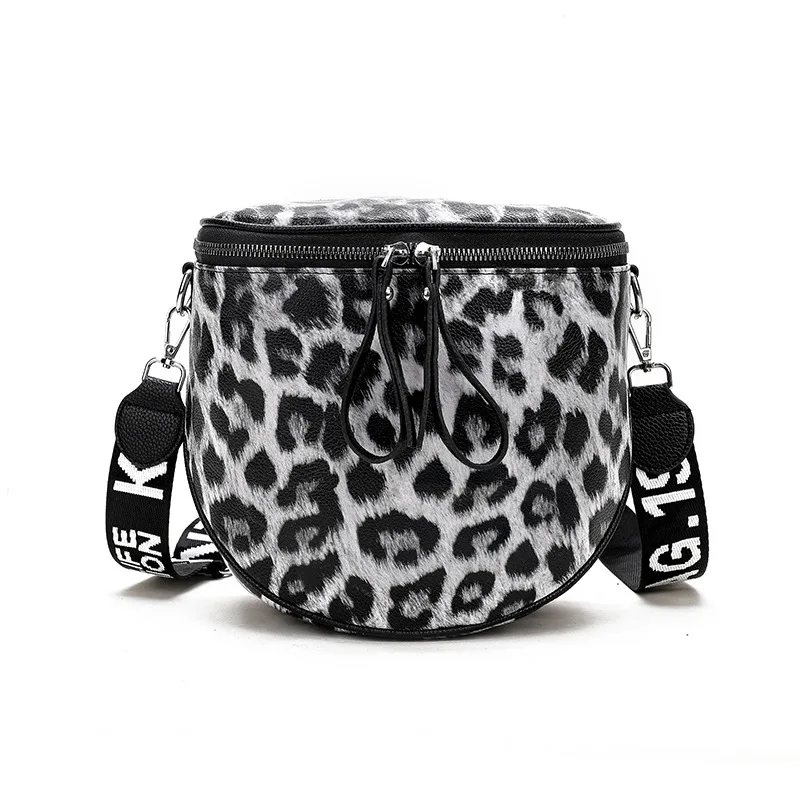 white leopard Новая роскошная седельная сумка, женская кожаная сумка с граффити, женские ручные сумки, сумки через плечо для женщин, сумка через плечо, леопардовая сумка W238 - Цвет: white leopard