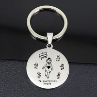 yglcj stainless steel pendant keychain to send teachers and teachers day gifts spot wholesale stainless steel jewelry