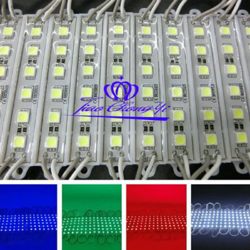 DC12V 6LED модуль SMD 5050 белый теплый красный зеленый синий желтый Знак дизайн | Лампы и