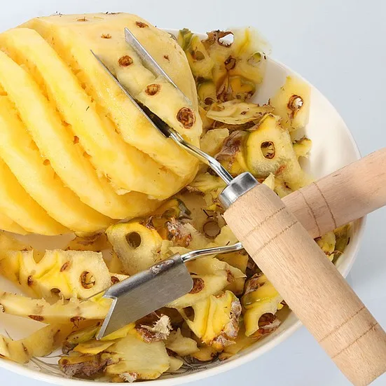 1 шт. Нержавеющая сталь ананас Овощечистка Slicers специальные тростниковые