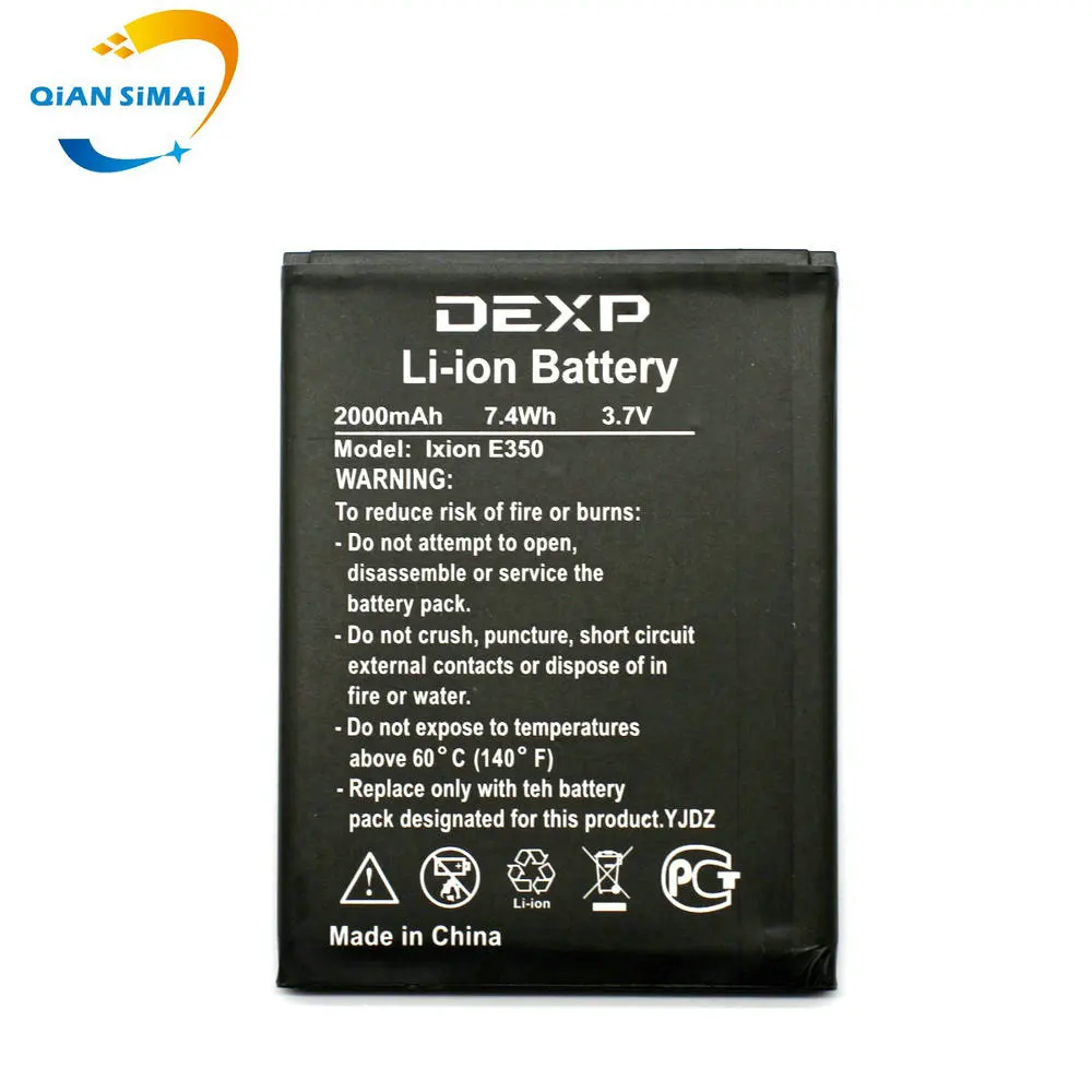 5 шт новинка 100% Высокое качество DEXP Ixion E350 Батарея для мобильный телефон в наличии
