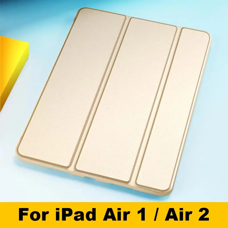 For Air 1 2 Gold Чехол для нового iPad Air 3 10,5 дюйма, Умный Магнитный чехол из искусственной кожи, мягкий силиконовый чехол-подставка из ТПУ для iPad Air 1 Air 2 Funda - Цвет: For Air 1 2 Gold