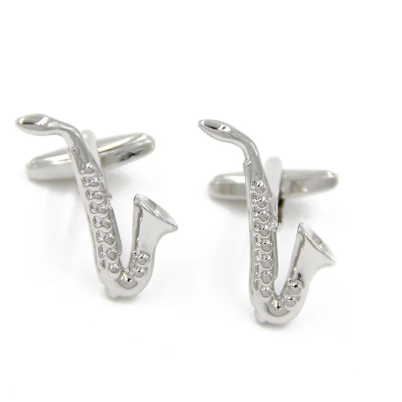 

Functional Freeshipping Exquisite Cufflinks for men's Shirt Saxophone Style, Novelty Cuff links Buttons