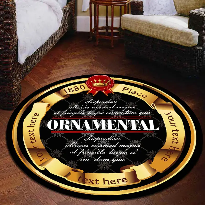 Круглый 3D геометрический Коврик для ванной комнаты с рисунком животных|Ковер| |