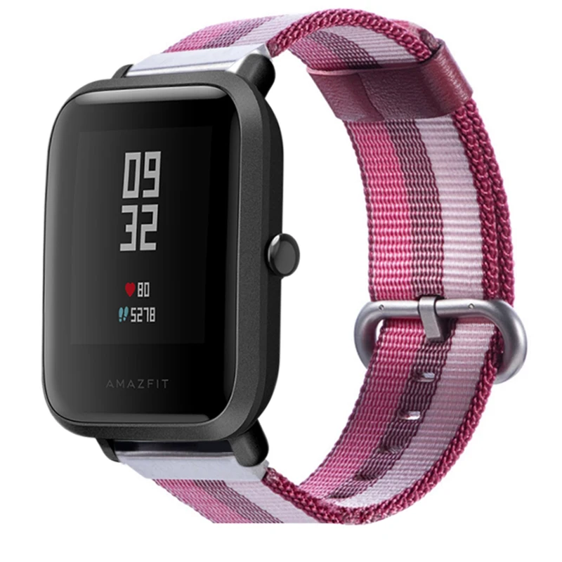 Спортивный нейлоновый ремешок YUEDAER для Xiaomi Amazfit Bip Correa, аксессуары для умных часов, браслет 20 мм, ремешки для Amazfit Bip Band
