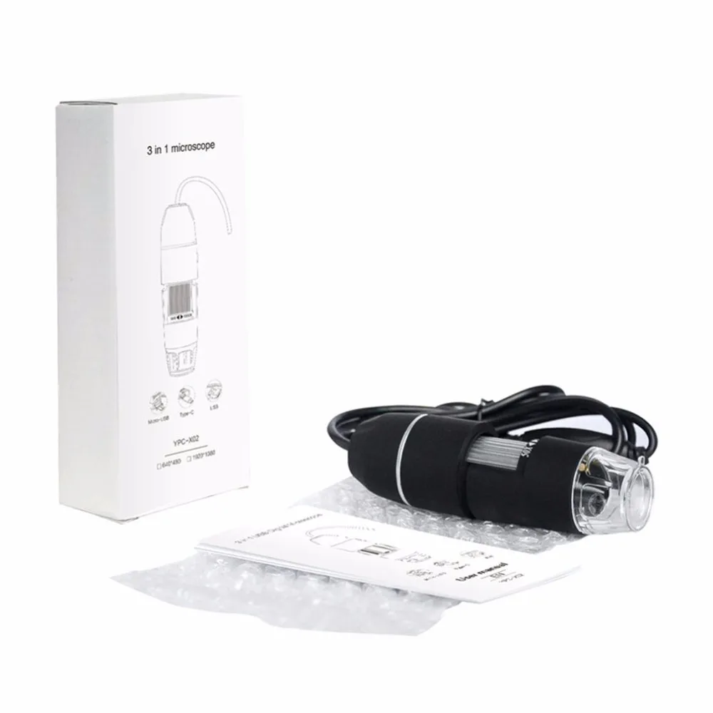 Portable USB Digital Microscope 1000X Electron with 8 LED Light Desk Loupe Long Distance Zoom | Инструменты
