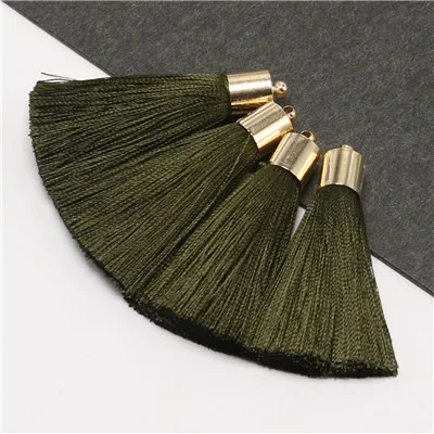 Aliexpress Высокое качество L93/5 см; Сатиновые туфли с кисточками/Золотой шляпа шелковых кисточек/ювелирные изделия аксессуары/аксессуары diy/Ювелирные изделия/diy серьги/4 шт./пакет - Цвет: L9510