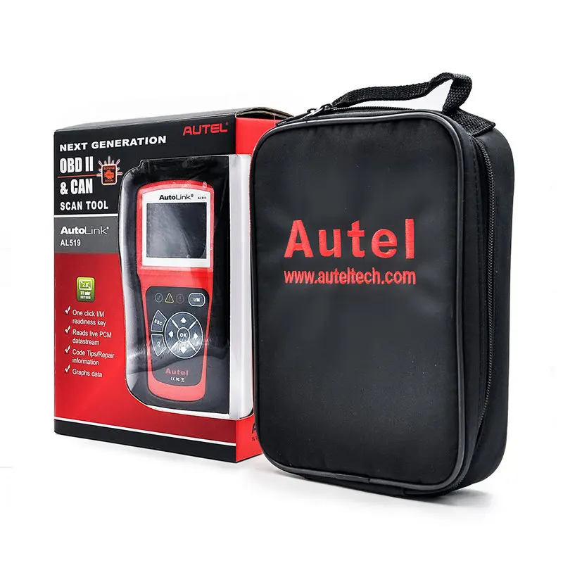 Автомобильный Autel AutoLink AL519 AL 519 OBD2 EOBD считыватель кодов автомобиля Escaner