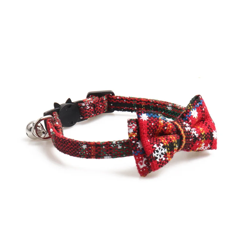 Рождественские Ошейники для домашних животных маленьких собак/кошек ожерелье с