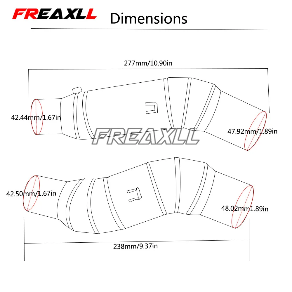 

Motorcycle parts mid exhaust pipe motorcycle middle of the exhaust pipe For KAWASAKI Z1000 2010 2011 2012 2013 2014 2015