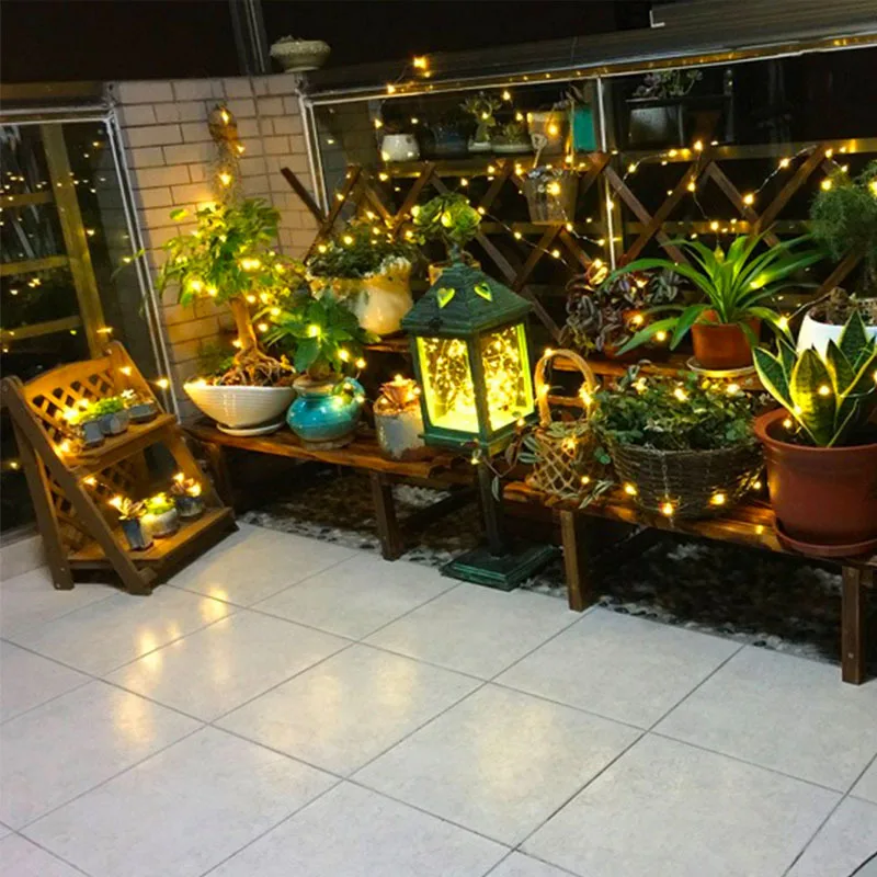 8 Mode100 световая медная проволочная гирлянда светодиодная Батарейная коробка