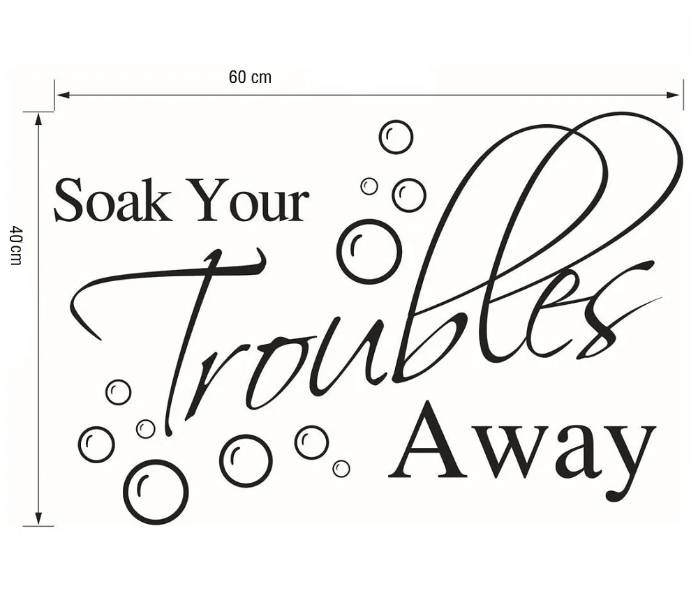DIY стикер на стену &quotSoak trouble&quot слоган английском языке виниловые наклейки стены