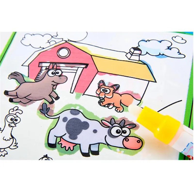 

Coloring book Kids Animals Painting Magic Water Drawing Book Water Coloring Book Water Drawing Book Doodle b# dropship