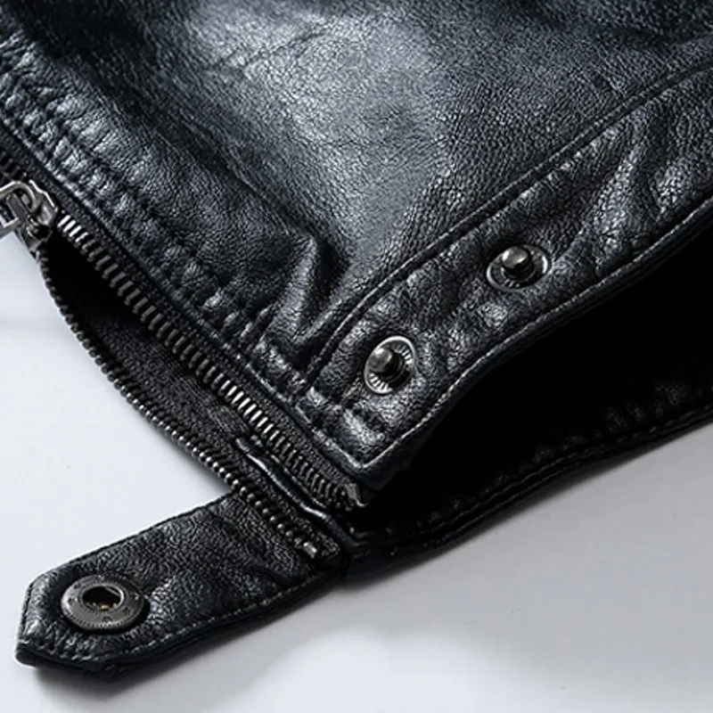 

Autumn 2021 New Korean Fashion Sheepskin Leather Mens Pants Straight Slim Biker Long Trouser Streetwear High Quality Pant Man