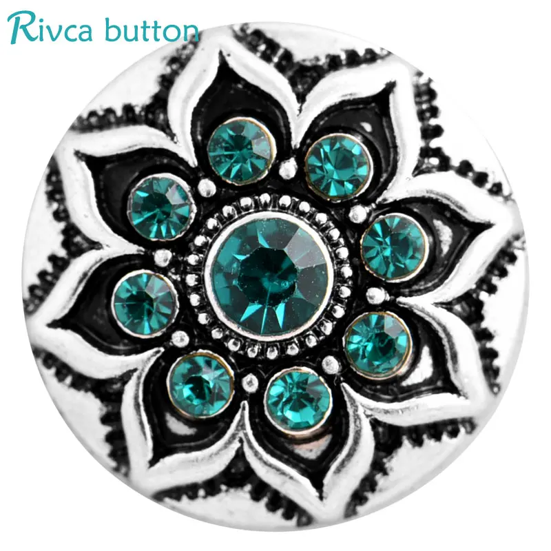 Браслеты Rivca с кнопками застежками для женщин 4 цвета античное посеребрение 18 мм