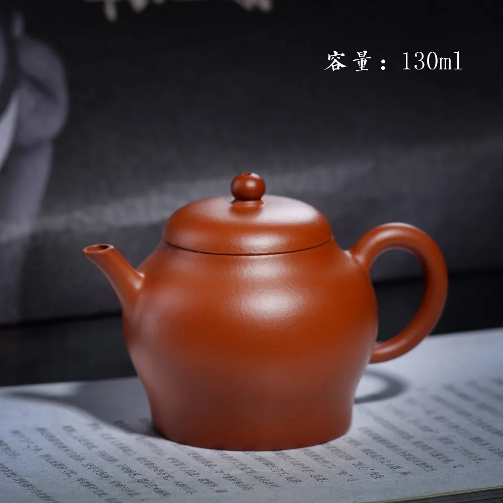 

130ml Zisha Teapot Yixing original purple clay famous Zhu mud all handmade high lamp teapot Kung Fu tea kettle tea gift set