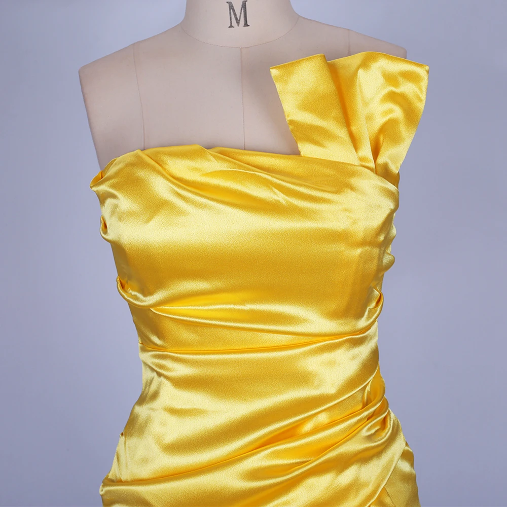 

yellow strapless sleeveless off shoulder dress 2019 New Women Bodycon Celebrity evening Party vestidos Bandage dresses