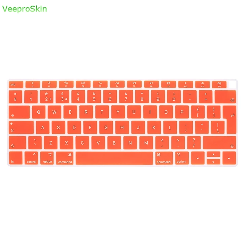 

Английский покрытие для клавиатуры для MacBook Air 13A1932 с Touch ID 2018 выпуска защита для клавиатуры ноутбука Водостойкий силиконовый
