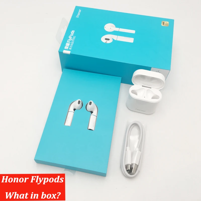 Huawei Honor Flypods Беспроводные Наушники Hi-Fi HI-RES беспроводной аудио водонепроницаемый IP54 коснитесь управления беспроводной зарядки Bluetooth 5,0
