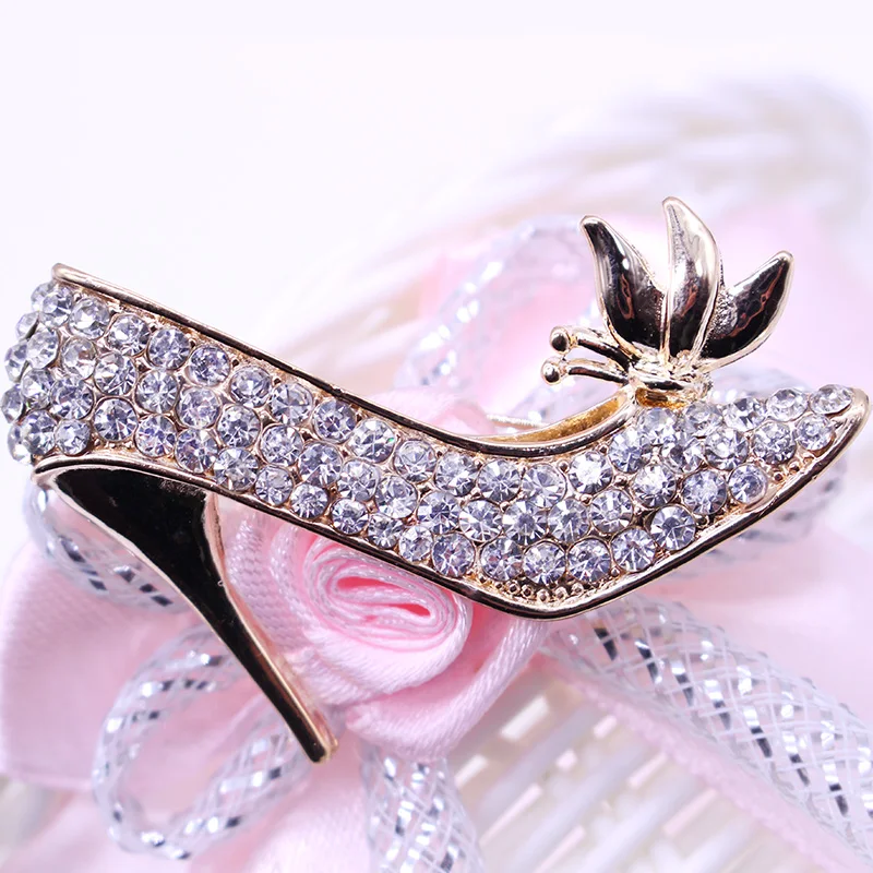 2019 очаровательные брошь на высоком каблуке для обуви воротник с кристаллами