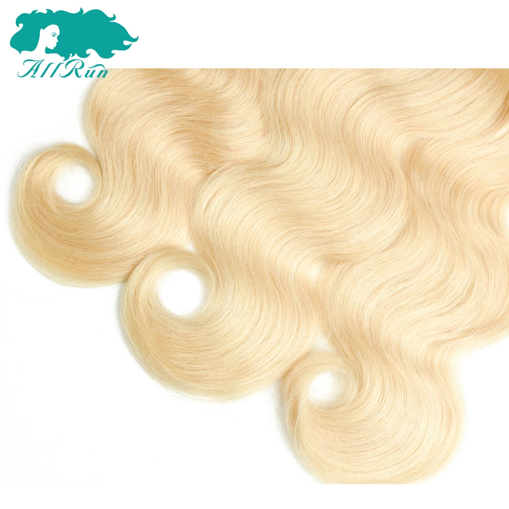 AllRun бразильские объемные волнистые медовые светлые пучки с закрытием #613 Remy